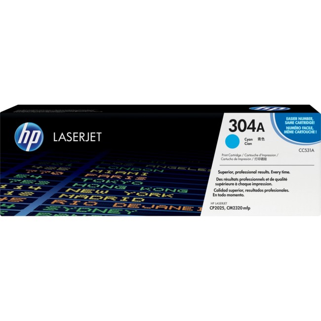 Тонер-картридж HP 304A Cyan Color LaserJet Print Cartridge (CC531A)