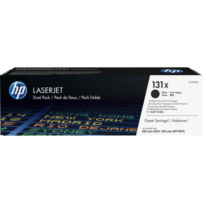 Тонер-картридж набор из 2 шт HP LaserJet 131X Black Dual Pack (CF210XD)