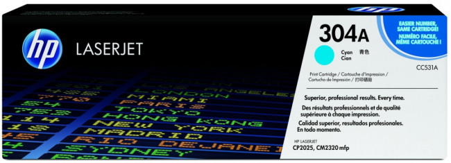 Тонер-картридж HP 304A Cyan Original LaserJet Print Cartridge (CC531A) — для бизнеса и офиса Тонер-картридж HP 304A Cyan Original LaserJet Print Cartridge (CC531A) — для бизнеса и офиса