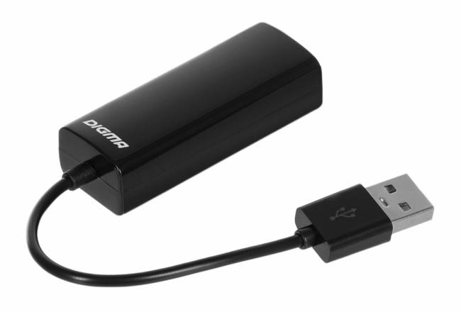 Сетевой адаптер Fast Ethernet Digma D-USB2-LAN100 — для бизнеса и офиса Сетевой адаптер Fast Ethernet Digma D-USB2-LAN100 — для бизнеса и офиса