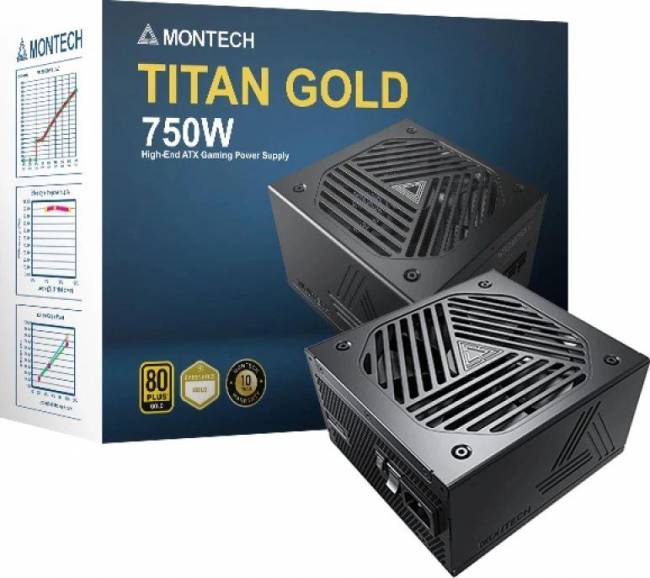 Блок питания Montech TITAN GOLD 750 TIS0123 — для бизнеса и офиса