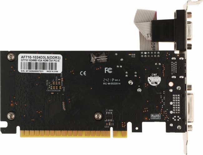 Видеокарта AFOX CORPORATION AF710-1024D3L5 — для бизнеса и офиса