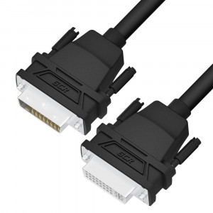 GCR Удлинитель 5.0m DVI-D, черный, DVI/DVI, 25M/25F, FullHD, 28 AWG, GCR-54718 Greenconnect GCR-54718