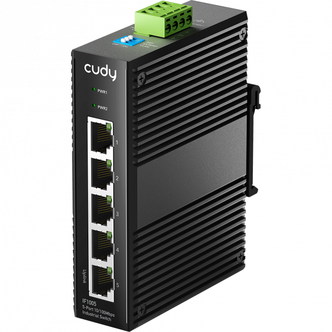 Промышленный коммутатор Cudy IF1005 — для бизнеса и офиса