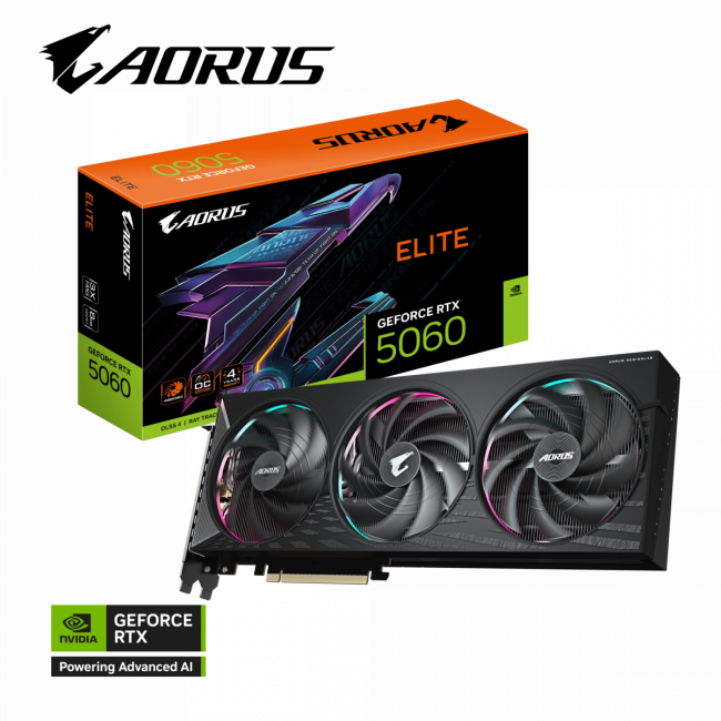 Видеокарта GIGABYTE GV-N5060AORUS E-8GD — для бизнеса и офиса Видеокарта GIGABYTE GV-N5060AORUS E-8GD — для бизнеса и офиса