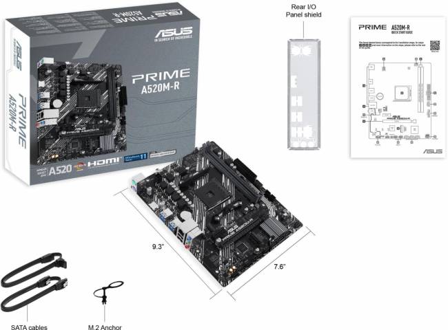 Материнская плата ASUS PRIME A520M-R — для бизнеса и офиса