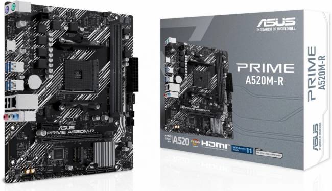 Материнская плата ASUS PRIME A520M-R — для бизнеса и офиса