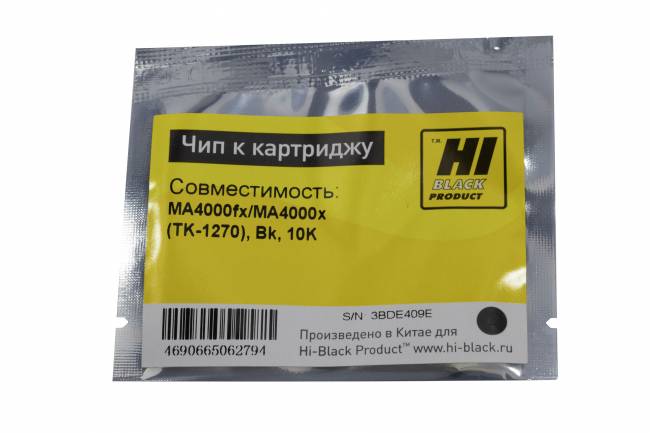 Чип Hi-Black к картриджу Kyocera ECOSYS MA4000fx/MA4000x (TK-1270), Bk, 10K — для бизнеса и офиса