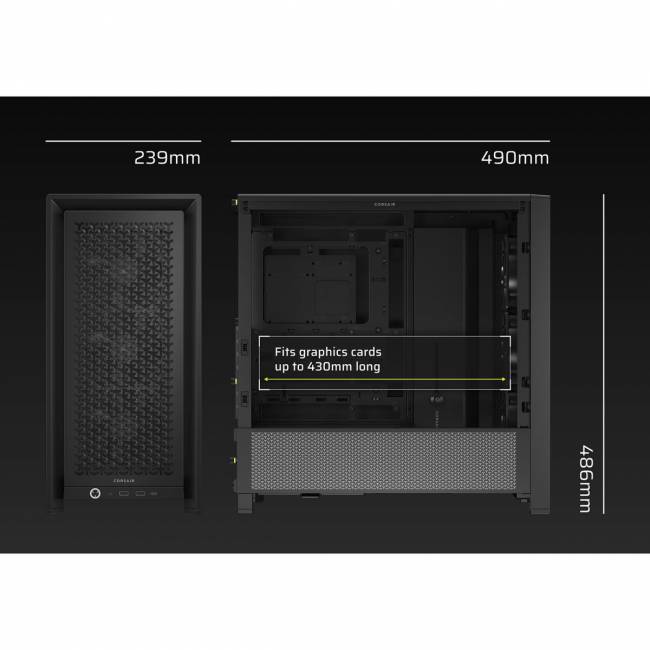Корпус без блока питания Corsair CC-9011312-WW — для бизнеса и офиса