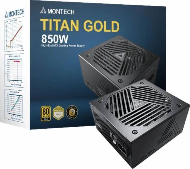 Блок питания Montech TITAN GOLD 850 TIS0124 — для бизнеса и офиса