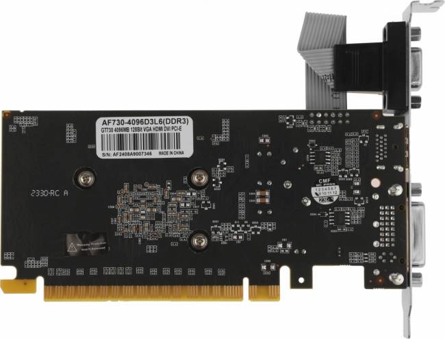 Видеокарта AFOX CORPORATION AF730-4096D3L6 — для бизнеса и офиса