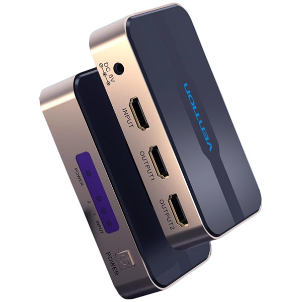 Разветвитель - сплиттер Vention HDMI 19F/2x19F на 2 монитора Разветвитель Vention HDMI 19F/HDMI 19F x 2 (ACBG0)