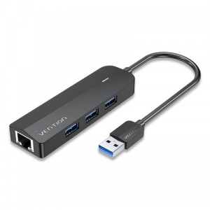 Сетевой адаптер Vention USB 3.0 M/Gigabit Ethernet RJ45 F+OTG хаб 3xUSB Черный - 0.15м. Vention USB 3.0 M / Gigabit Ethernet RJ45 F+OTG хаб 3xUSB (CHNBB)