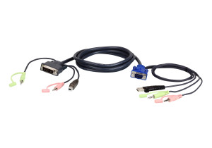 Кабель 1.8M USB DVI-I/VGA  KVM/ATEN ATEN 2L-7DX2U