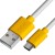 GCR Кабель 0.5m MicroUSB, белый, желтые коннекторы, быстрая зарядка, 28/24 AWG, GCR-53220 Кабель Greenconnect 0.5 м (GCR-53220)