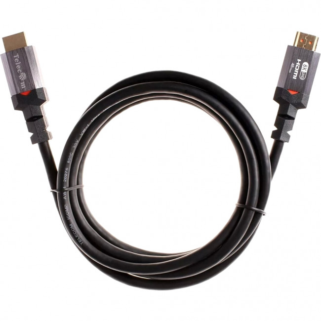 Кабель HDMI 19M/M,ver. 2.1, 8K@60 Hz 2m метал разъемы, Telecom <TCG365-2M> Telecom TCG365-2M