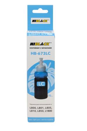 Контейнер с чернилами Hi-Black (HB-673CL) для Epson L800/L801/L810/L850, C13T67354A, CL, 70ml