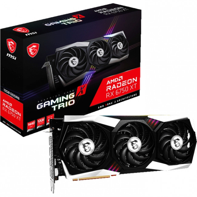 Видеокарта MSI Radeon RX 6750 XT GAMING X TRIO 12G — для бизнеса и офиса