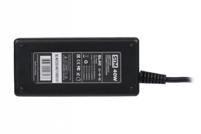 Универсальный адаптер для ноутбуков на 40Ватт STM BL 40 — для бизнеса и офиса