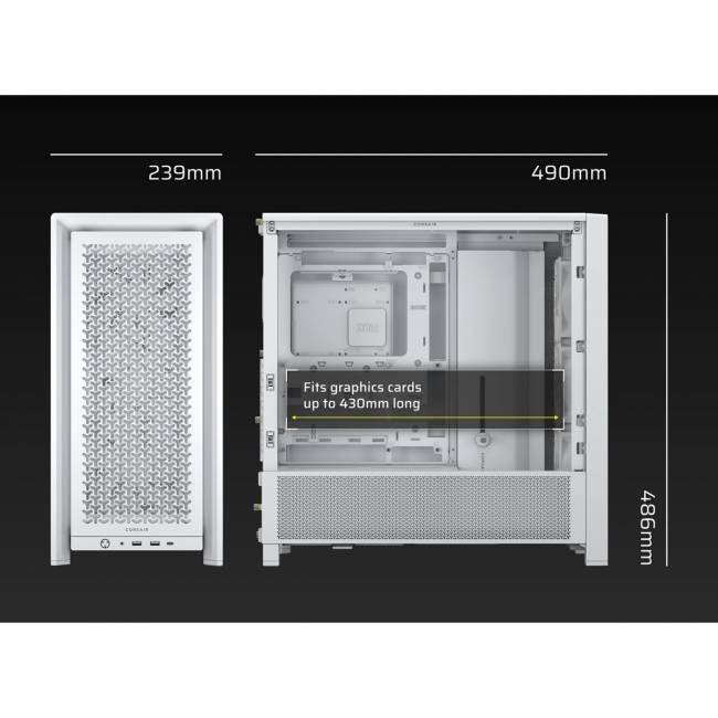 Корпус без блока питания Corsair CC-9011313-WW — для бизнеса и офиса