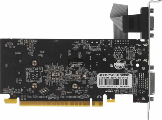 Видеокарта AFOX CORPORATION AF730-2048D3L5 — для бизнеса и офиса Видеокарта AFOX CORPORATION AF730-2048D3L5 — для бизнеса и офиса