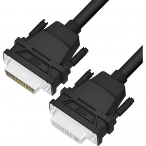 GCR Удлинитель 3.0m DVI-D, черный, DVI/DVI, 25M/25F, FullHD, 28 AWG, GCR-54716 Greenconnect GCR-54716, 3 м