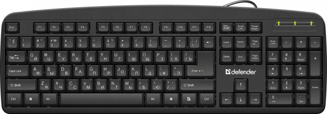 Defender Проводная клавиатура Office HB-910 RU,черный,полноразмерная Defender Office HB-910 RU
