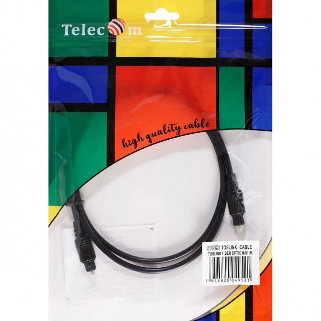 Оптический кабель (Toslink)-M -- >(Toslink)-M ,1m, Telecom <TOC2022-1M> Кабель Telecom Toslink (m)/Toslink (m) - 1 м (TOC2022-1M)