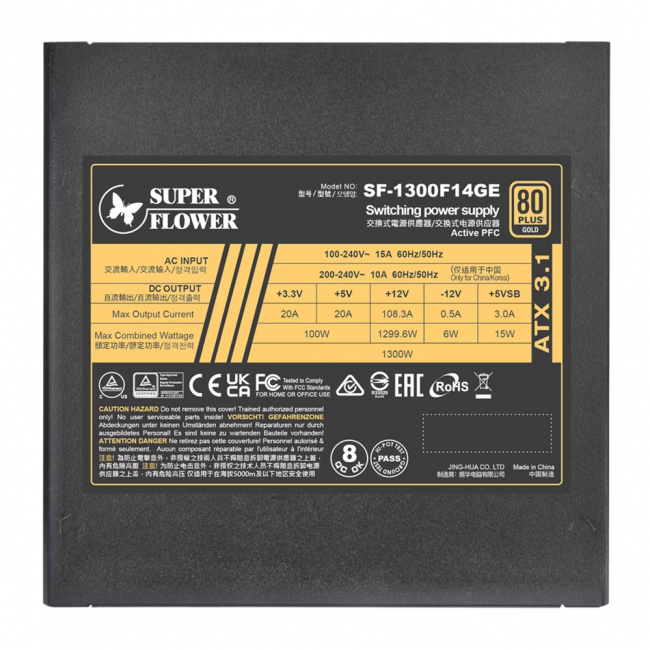 блок питания 1300 Ватт Super Flower Power Supply Leadex III Gold (SF-1300F14GE) — для бизнеса и офиса блок питания 1300 Ватт Super Flower Power Supply Leadex III Gold (SF-1300F14GE) — для бизнеса и офиса