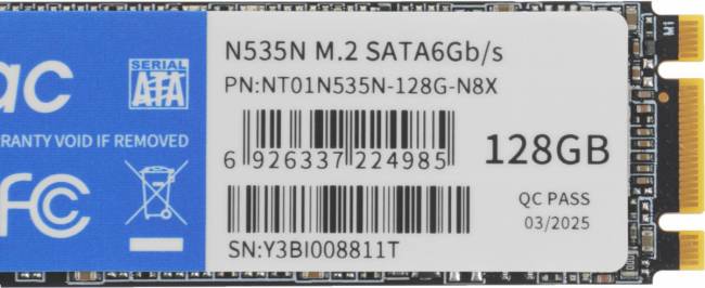 Накопитель SSD Netac NT01N535N-128G-N8X — для бизнеса и офиса Накопитель SSD Netac NT01N535N-128G-N8X — для бизнеса и офиса