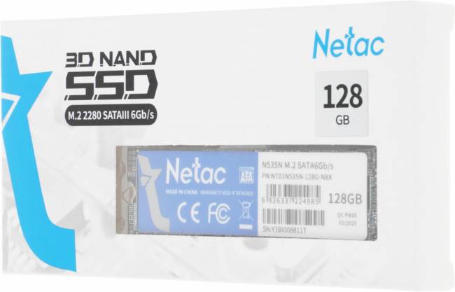 Накопитель SSD Netac NT01N535N-128G-N8X — для бизнеса и офиса Накопитель SSD Netac NT01N535N-128G-N8X — для бизнеса и офиса