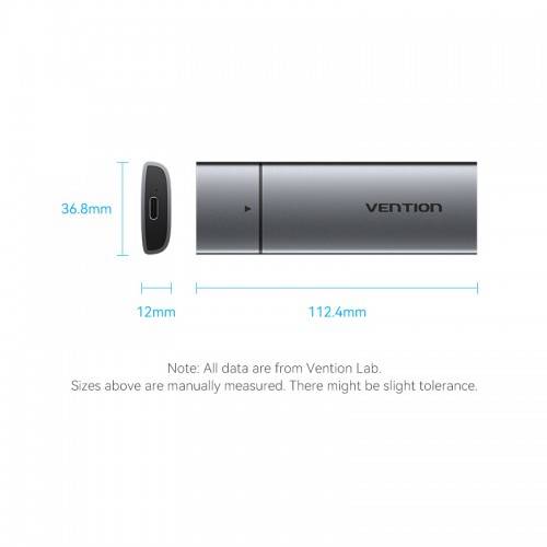 Корпус для SSD Vention USB 3.1 Gen 2-C M.2 NGFF (B-Key/B&M Key) Серый Vention KPFH0 — для бизнеса и офиса Корпус для SSD Vention USB 3.1 Gen 2-C M.2 NGFF (B-Key/B&M Key) Серый Vention KPFH0 — для бизнеса и офиса