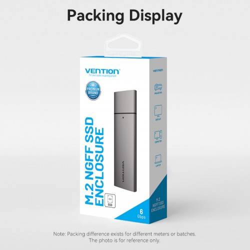 Корпус для SSD Vention USB 3.1 Gen 2-C M.2 NGFF (B-Key/B&M Key) Серый Vention KPFH0 — для бизнеса и офиса Корпус для SSD Vention USB 3.1 Gen 2-C M.2 NGFF (B-Key/B&M Key) Серый Vention KPFH0 — для бизнеса и офиса