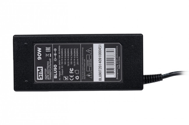 Универсальный адаптер для ноутбуков на 90Ватт STM BLU 90 — для бизнеса и офиса