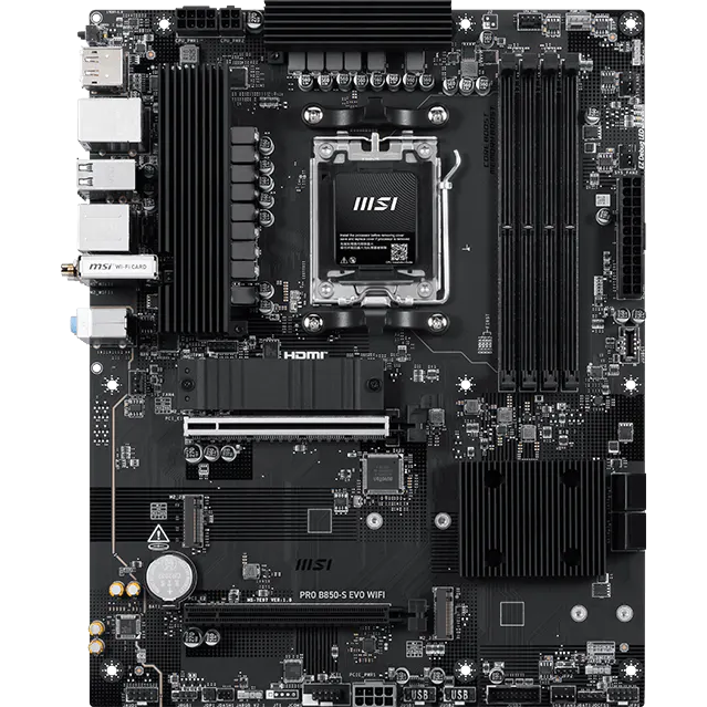 Материнская плата MSI PRO B850-S EVO WIFI — для бизнеса и офиса Материнская плата MSI PRO B850-S EVO WIFI — для бизнеса и офиса