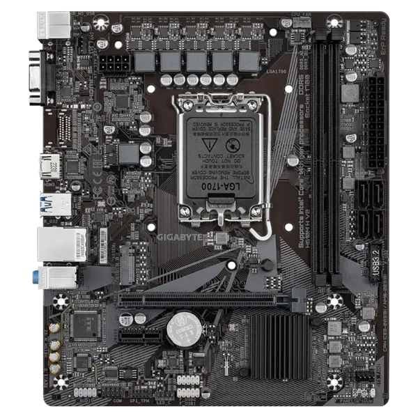 Материнская плата GIGABYTE H610M H V2 — для бизнеса и офиса Материнская плата GIGABYTE H610M H V2 — для бизнеса и офиса