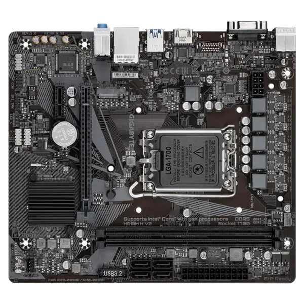Материнская плата GIGABYTE H610M H V2 — для бизнеса и офиса Материнская плата GIGABYTE H610M H V2 — для бизнеса и офиса