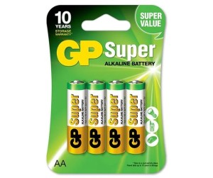 Алкалиновые батарейки GP Super Alkaline 15А АA - 4 шт. на блистере GP Super Alkaline 15А АA (4891199000034) Алкалиновые батарейки GP Super Alkaline 15А АA - 4 шт. на блистере GP Super Alkaline 15А АA (4891199000034)
