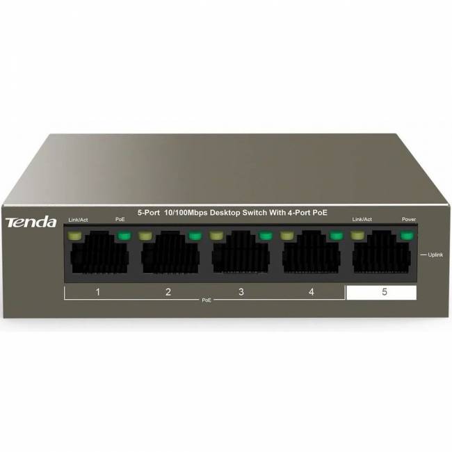 Коммутатор Tenda TEF1105P-4-38W — для бизнеса и офиса