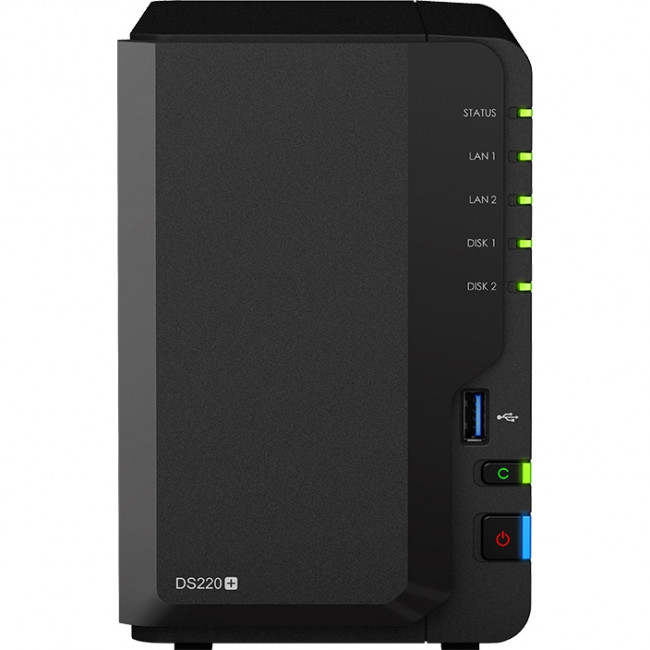 Сетевое хранилище без дисков Synology DS220+ — для бизнеса и офиса