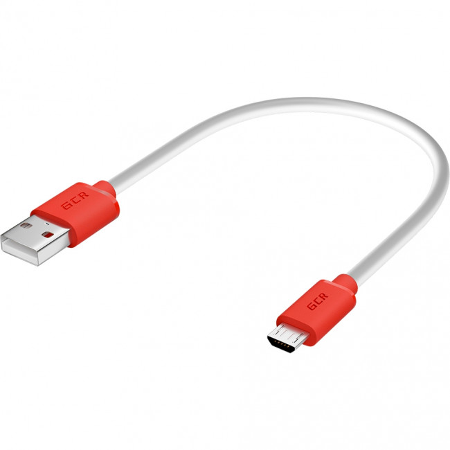 GCR Кабель 0.5m MicroUSB, белый, красные коннекторы, быстрая зарядка, 28/24 AWG, GCR-53214 Кабель Greenconnect 0.5 м (GCR-53214) GCR Кабель 0.5m MicroUSB, белый, красные коннекторы, быстрая зарядка, 28/24 AWG, GCR-53214 Кабель Greenconnect 0.5 м (GCR-53214)