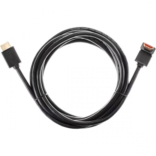 Кабель HDMI---HDMI ver 2.0 угловой коннектор 90град  3м,Telecom <TCG225-3M> Telecom TCG225-3M