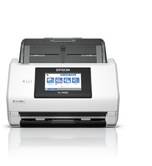 WorkForce DS-790WN, цветной, двусторонний, 45 стр./мин, ADF 100, A4, USB 3.2, Ethernet, Wi-Fi Epson B11B265401BB — для бизнеса и офиса