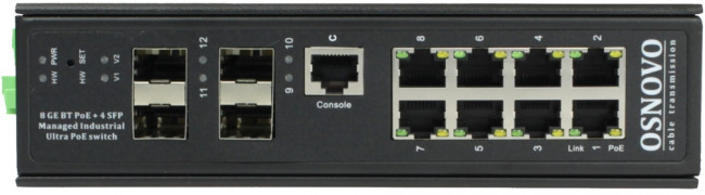 Коммутатор OSNOVO SW-80804/ILS(port 90W 720W) — для бизнеса и офиса