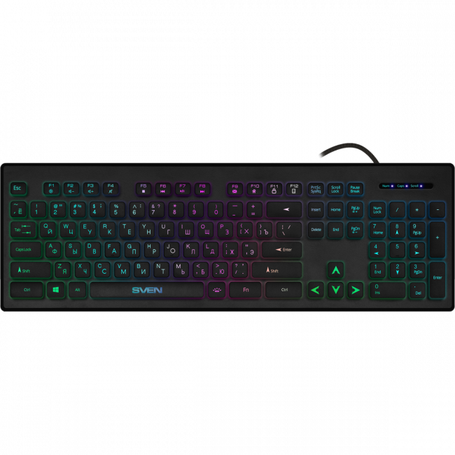 Клавиатура SVEN KB-C7500EL (104кл, подсветка ) Sven SV-020804 — для бизнеса и офиса