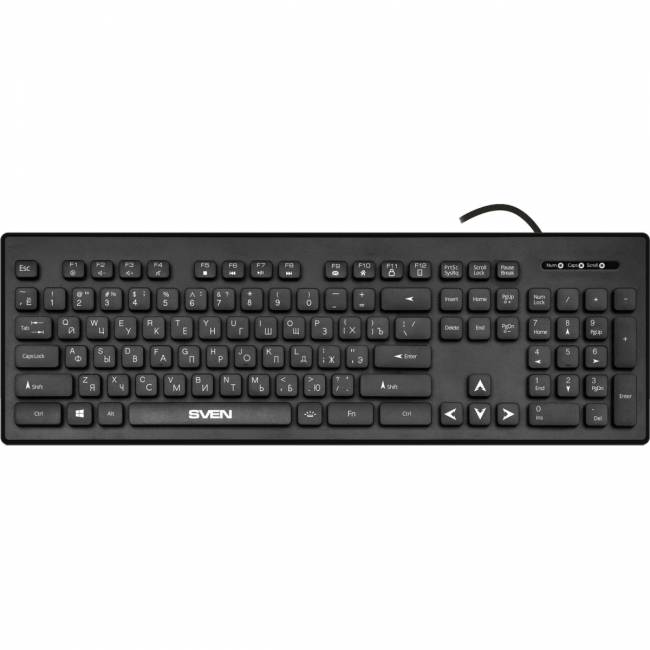 Клавиатура SVEN KB-C7500EL (104кл, подсветка ) Sven SV-020804 — для бизнеса и офиса