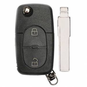 Корпус выкидного ключа VOLKSWAGEN 2 кнопки HU-HAA HU66, с лого