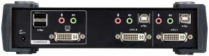 Переключатель, электрон., KVM+Audio+USB 2.0,  1 user USB+DVI =>  4 cpu USB+DVI, со шнурами USB 4х1.8м., 2560x1600 60Hz DVI-D Dual Link/2048x1536 DVI-A, настол., иПереключатель, электрон., KVM+Audio+USB 2.0,  1 user USB+DVI =>  2 cpu USB+DVI,  USB 2х ATEN 