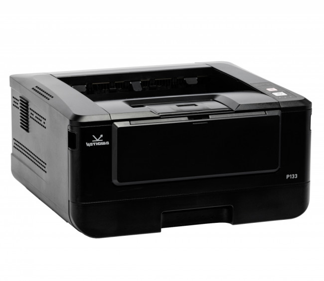 Принтер Катюша P133pm (А4, принтер лазерный, Ч/Б, 33 стр/мин А4, двусторонняя печать 8 стр/мин А4, макс. разрешение печати 1200х1200 dpi; процессор 1000 МГц, оперативная память 1 ГБ RAM, лоток подачи 250 листов (60-120 г/м2 ), обходной лоток 10 листов (60 — для бизнеса и офиса