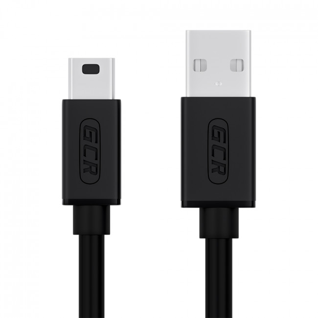 Greenconnect Кабель 3.0m USB 2.0, AM/mini 5P, черный, 28/28 AWG, экран, армированный, морозостойкий, GCR-UM2M5P-BB2S-3.0m Greenconnect USB 2.0 Type-AM - miniUSB 3м — для бизнеса и офиса